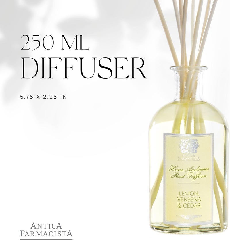 Antica Farmacista Home Ambiance Reed Diffuser - Lemon, Verbena & Cedar, 250 ml - Image 3